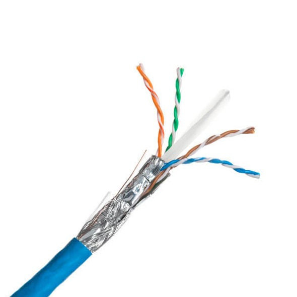 کابل شبکه cat6 sftp۰.۵۲(0.52) تمام مس فویل دار و شیلدار طرح تست legrand لگراند قرقره۵۰۰متر